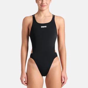 TRAJE DE BAÑO MUJER SWIMSUIT TECH MULTI SOLID BLACK-WHITE