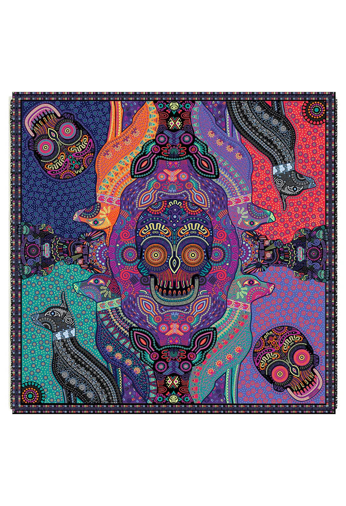 Mascada Día de Muertos Mictlán 90 cm - Imagen 8