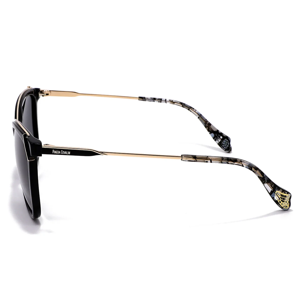 Lentes de Sol Rectangulares Negro Mariposa Monarca - Imagen 3