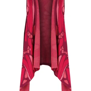 Chaleco Yoali Mariposa Abstracta Rojo