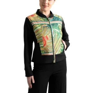 Bomber Okomej Arte Plumaria Verde