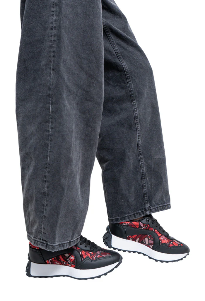 Tenis Uekpini Mujer Vuelo Mariposa Rojo - Imagen 7