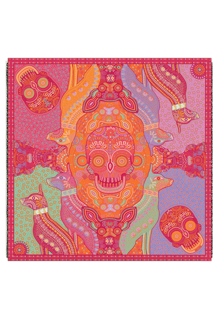 Mascada Día de Muertos Mictlán 90 cm - Imagen 6