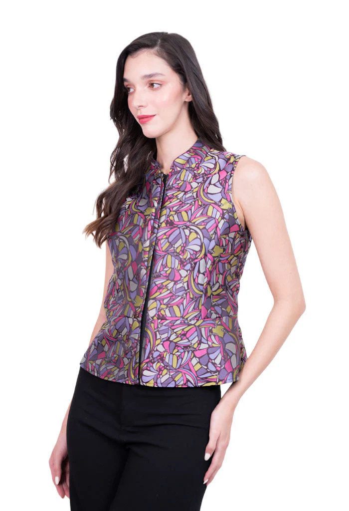 Chaleco Beritsi Mariposa Abstracta Morado - Imagen 3