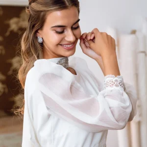 Pendientes Cristal Plata Caracol