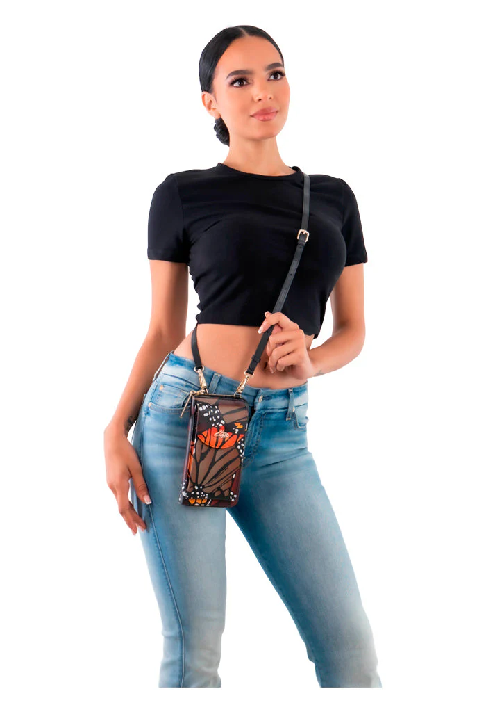 Porta Celular Peek Saffiano Mariposa Macro - Imagen 4