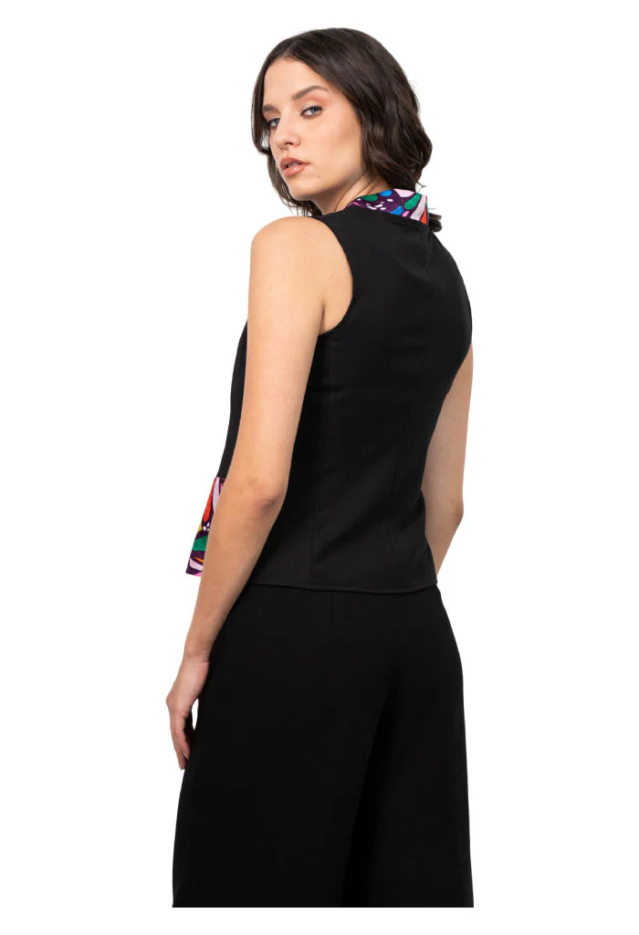 Chaleco Combinado Mariposa Abstracta Morado - Imagen 6