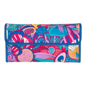 Cartera Bolsillo Azul Fruta Mexicana Fucsia