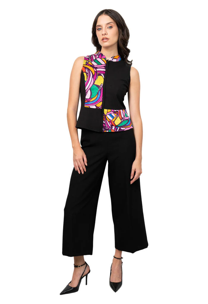 Chaleco Combinado Mariposa Abstracta Morado - Imagen 7