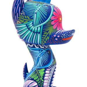 Figura Xico Barro Pintado Azul con Gris