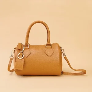 Bolso Piel Bowling Camel
