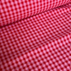 Tejido Vichy Sersuker Rojo/Rosa