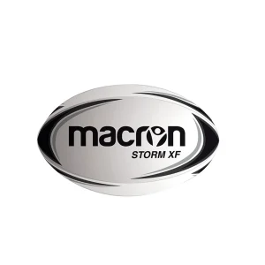 BALON RUGBY MACRON STORM XF BLANCO/NEGRO N°4