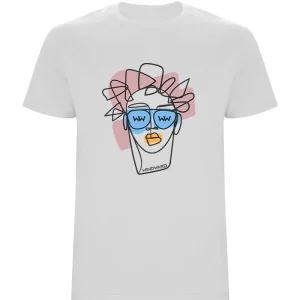 Camiseta niños ABSTRACT FACE Blanca