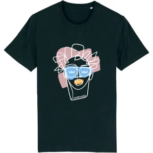 Camiseta Orgánica Unisex ABSTRACT FACE Negra