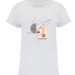 Camiseta mujer ABSTRACT HAT Blanca