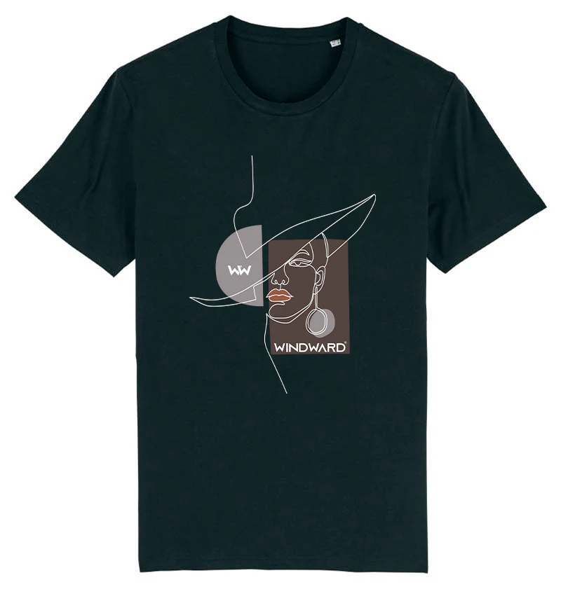 Camiseta Orgánica Unisex ABSTRACT HAT Negra