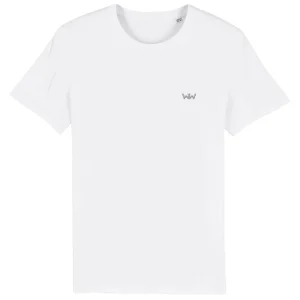 Camiseta Orgánica Unisex EMBRO Logo Bordado Blanca