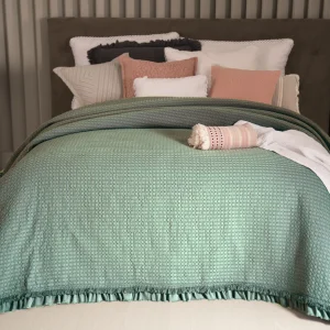 Colcha Angelina Verde Agua