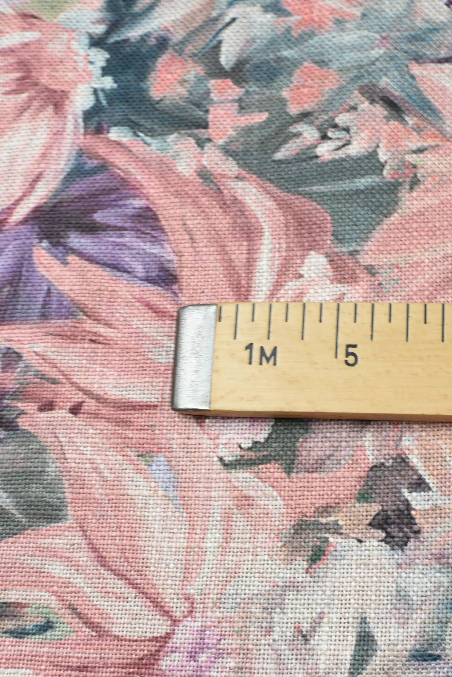 Tejido Viscosa Lino Flor Rosa - Imagen 4