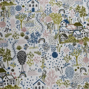 Tejido Loneta Dibujo Casa Frío