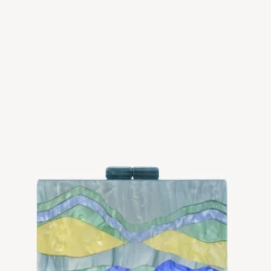 Clutch Metacrilato Olas Azul