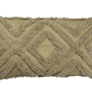 Cojín Artesanal Flecos Marrón