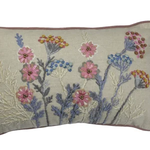 Cojín Artesanal Flores Rosas