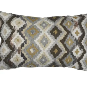 Cojín Artesanal Estampado Marrón