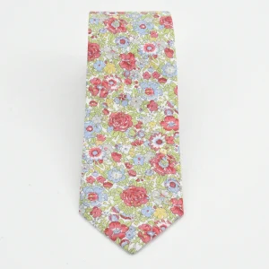 Corbata Flores Rojas Azules