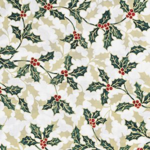 Tejido Popelín Planta Navidad