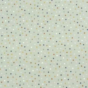 Tejido Punto Infantil Verde Topitos