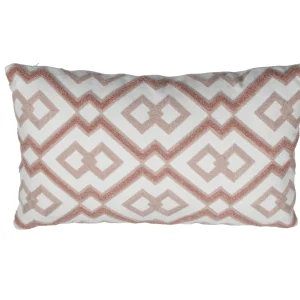 Cojín Artesanal Estampado Rosa