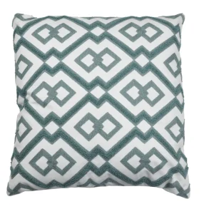 Cojín Artesanal Estampado Azul