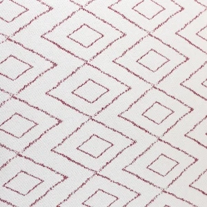 Tejido Jacquard Doble Rombo Rojo