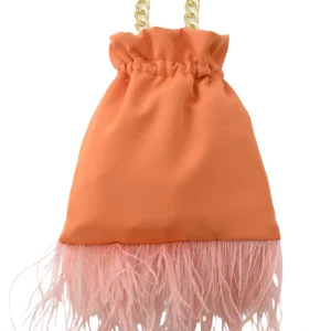 Bombonera Plumas Naranja