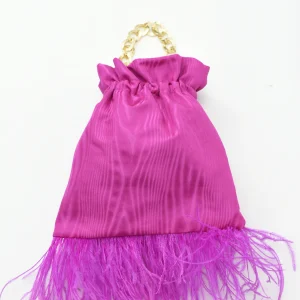 Bombonera Plumas Fucsia