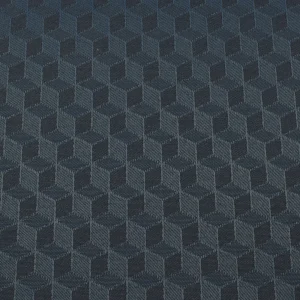 Tejido Jacquard Cubo Azul Marino