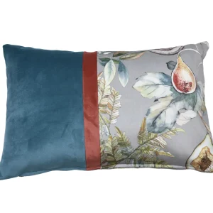 Cojín Terciopelo Frutas Azul