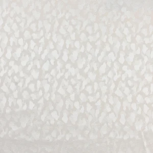 Tejido Fiesta Jacquard Leopardo Satinado Blanco