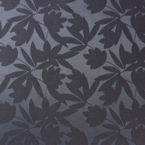 Tejido Fiesta Jacquard Flor Satinada Azul Marino