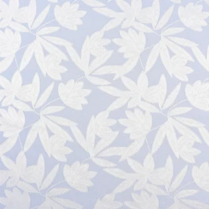 Tejido Fiesta Jacquard Flor Satinada Celeste