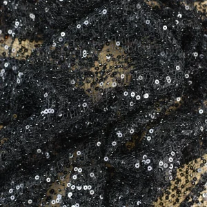 Tejido Fiesta Lentejuela Negra