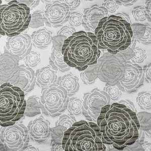 Tejido Jacquard Acolchado Rosa Gris