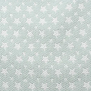 Tejido Jacquard Acolchado Verde Estrella Reversible
