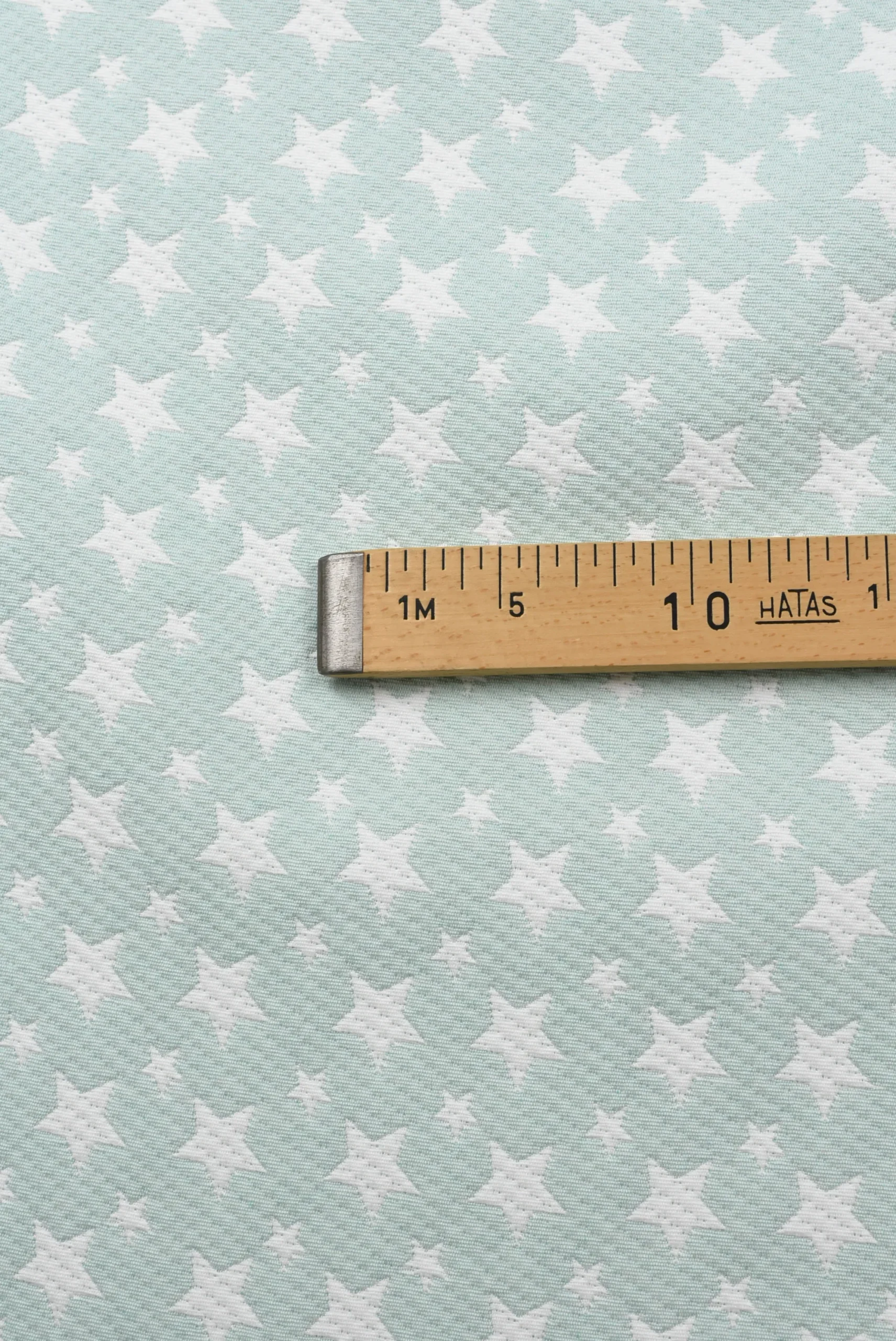 Tejido Jacquard Acolchado Verde Estrella Reversible - Imagen 4