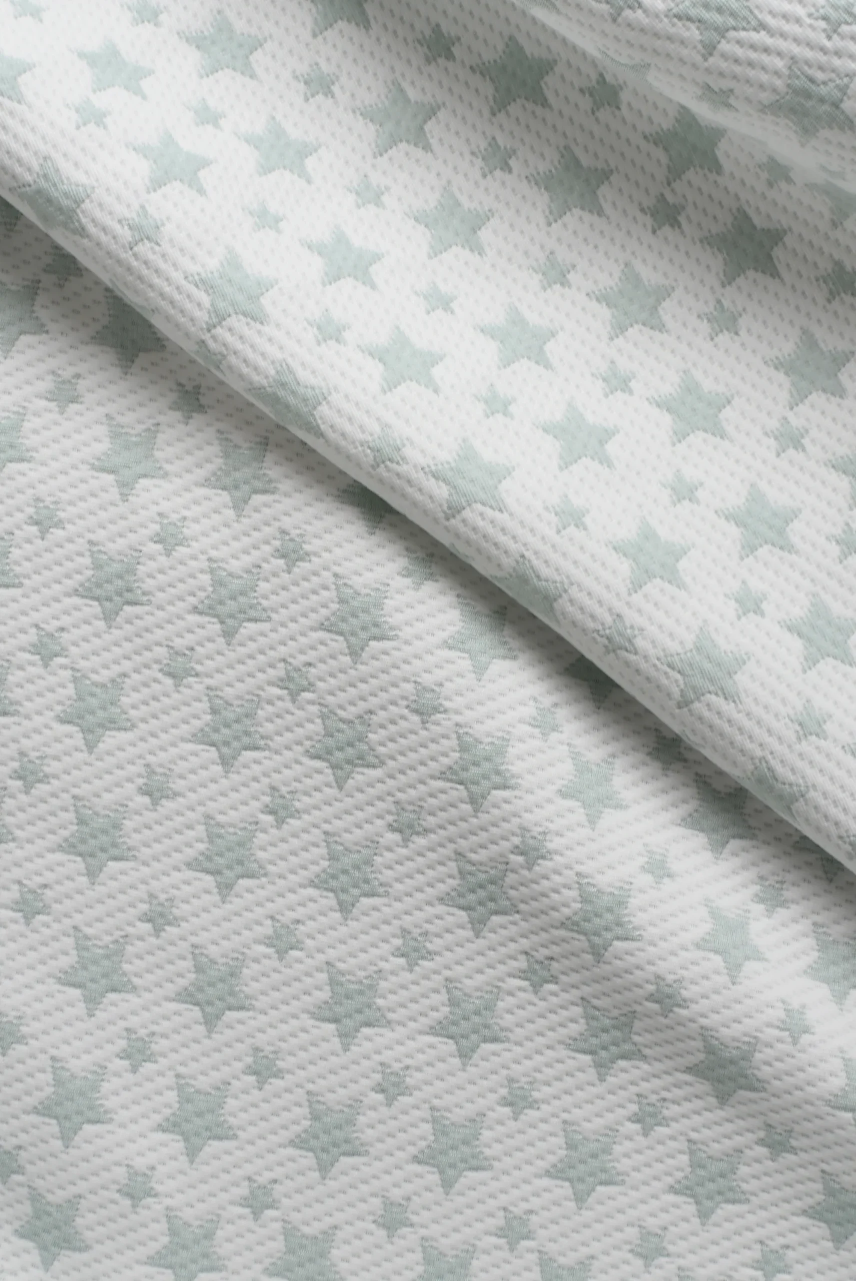 Tejido Jacquard Acolchado Verde Estrella Reversible - Imagen 3