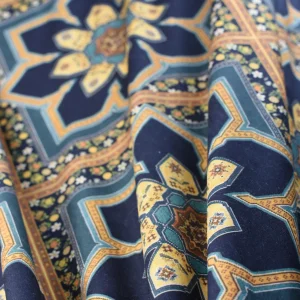 Tejido Terciopelo Estampado Geométrico