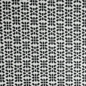 Tejido Fiesta Dibujo Blanco y Negro