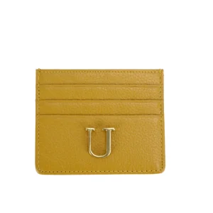 Tarjetero Piel Mostaza